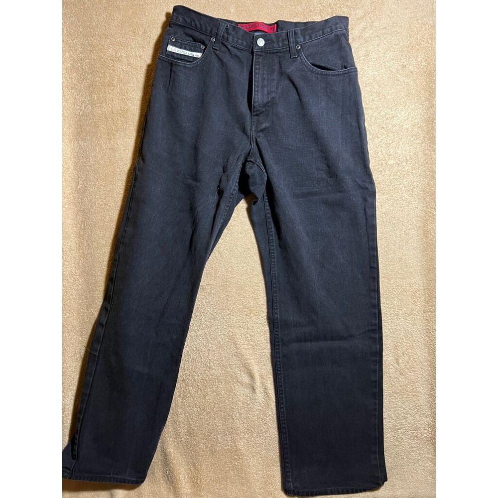 US Polo Assn Men 32x32 Black Denim Regular Straight Fit Vintage 5 Pocket Jeans